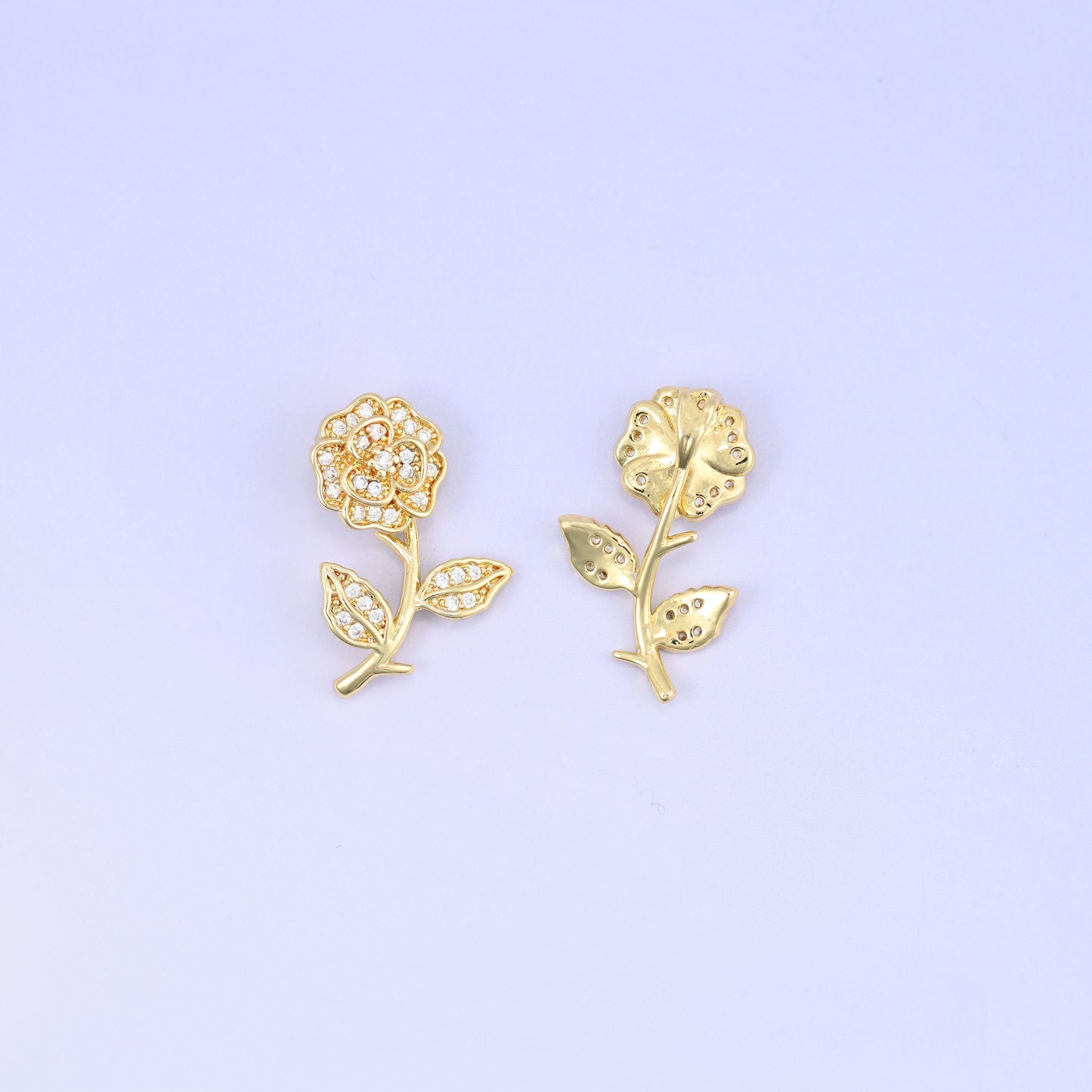 Rose Charm Pendant, approximately 22.95mm x 13.99mm