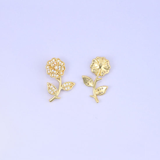 Rose Charm Pendant, approximately 22.95mm x 13.99mm