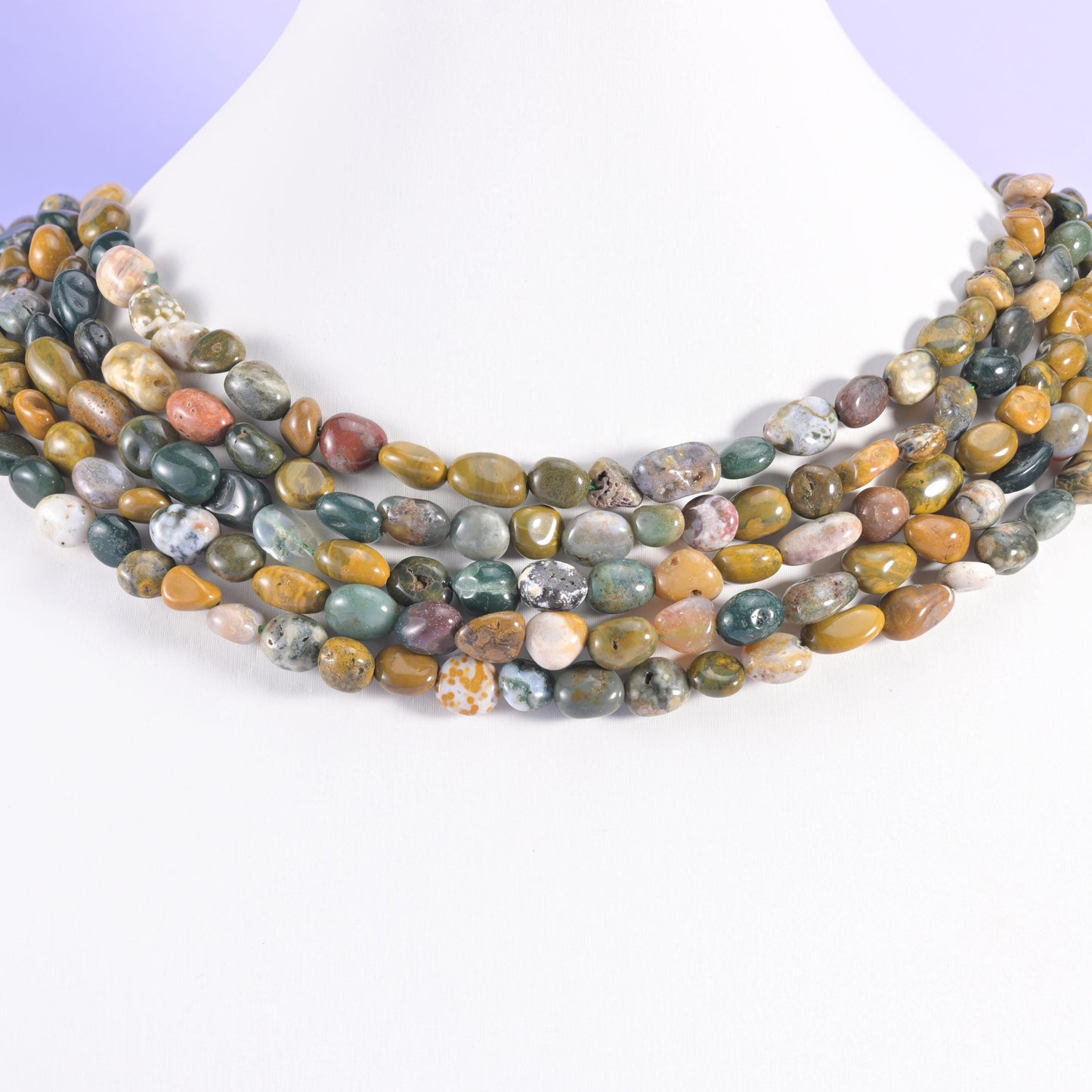 Ocean jasper beads, pebble nugget shape, 5-10mm