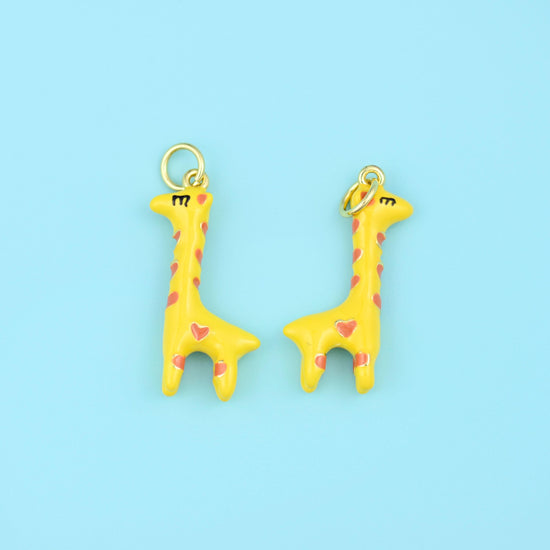 Giraffe cut brass, 18k gold filled beads
