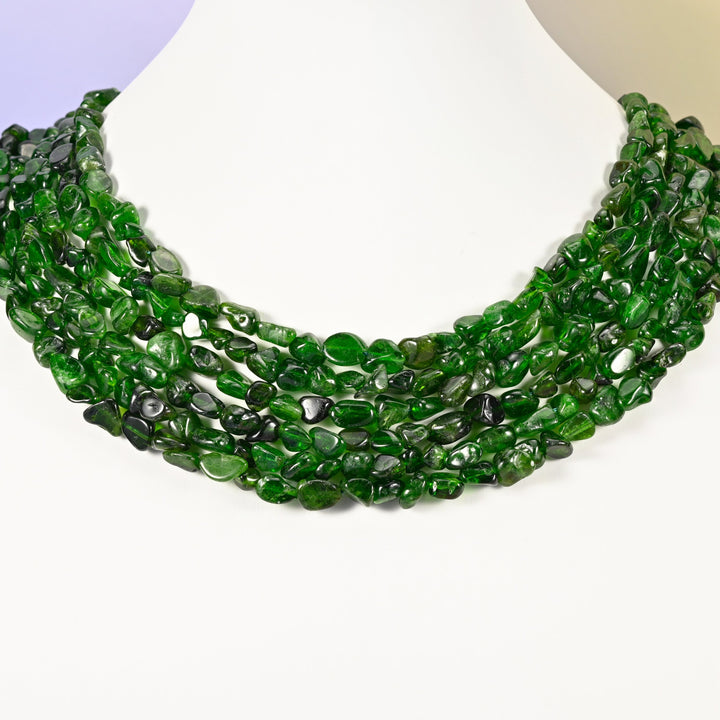 Chrome Diopside Pebble Nugget Beads 6-8mm 8-10mm Jewelry Making 15.5" Strand
