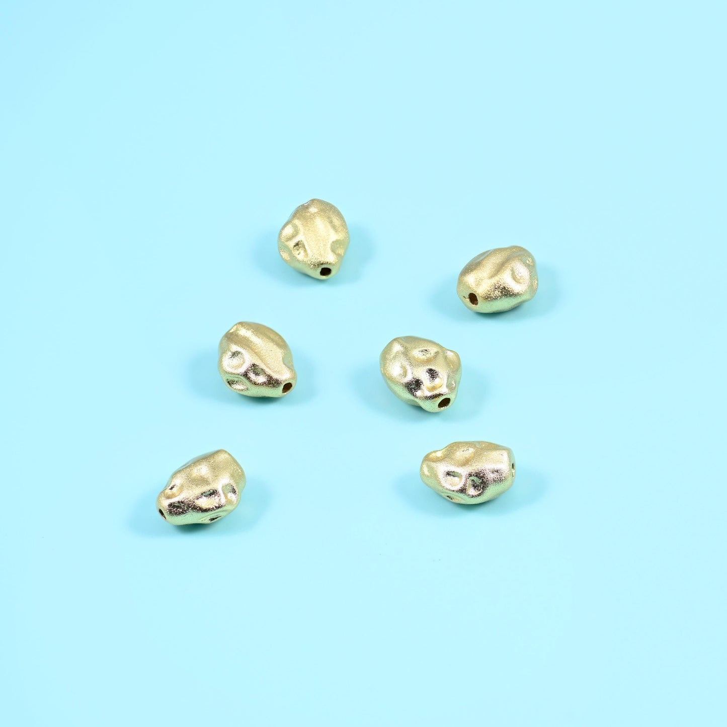 Gold Filled Irregular Nugget Spacer Bead, one of seven available shapes