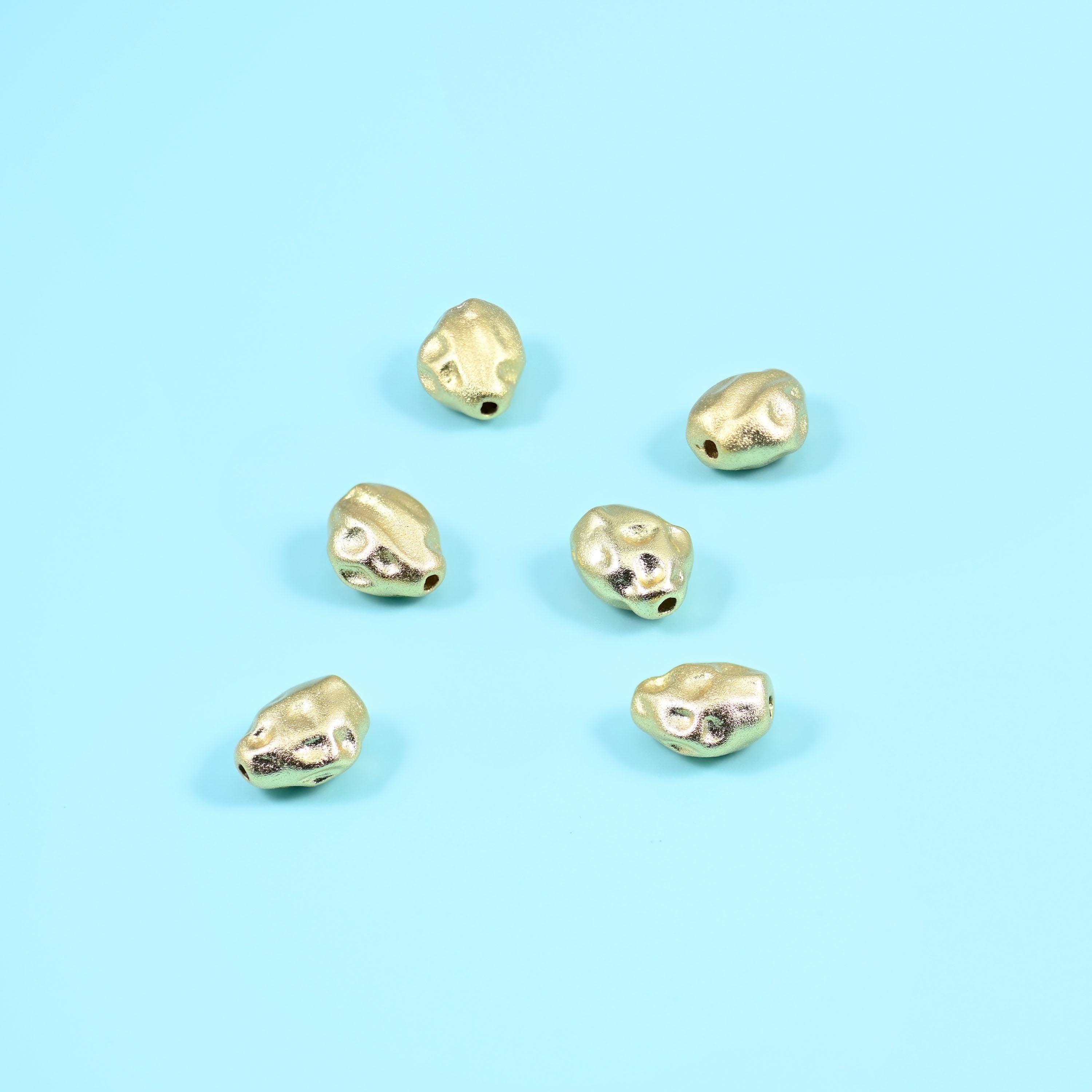 Gold Filled Irregular Nugget Spacer Bead, one of seven available shapes