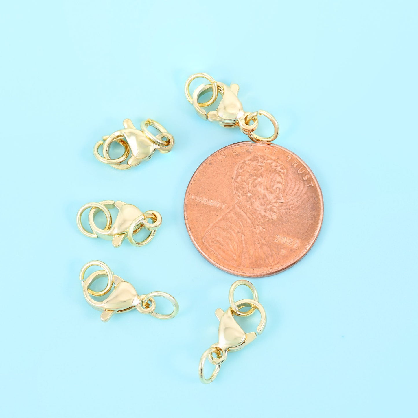 18K gold filled lobster clasp in bright polished gold