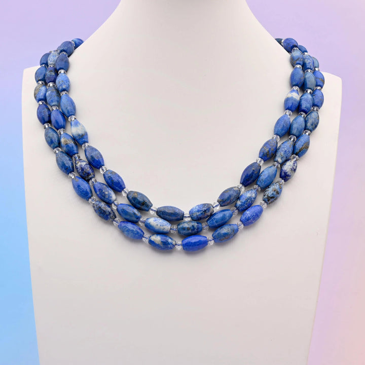 Lapis Lazuli beads, smooth barrel shape, 13x8mm
