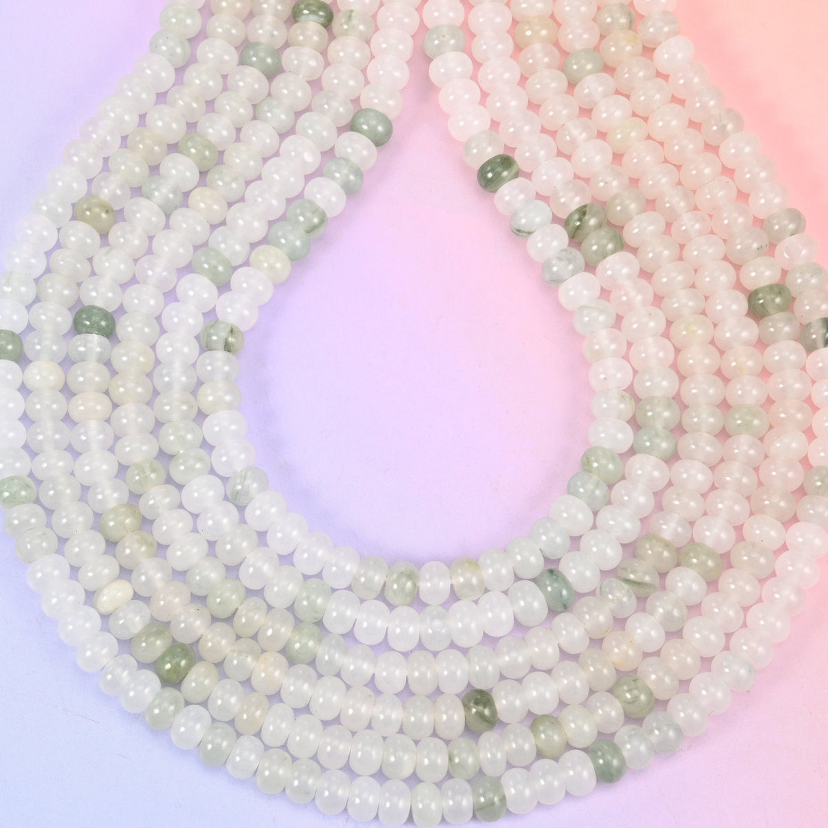 Tianshan Jade Smooth Rondelle Beads, hole 1.0mm or 1.2mm