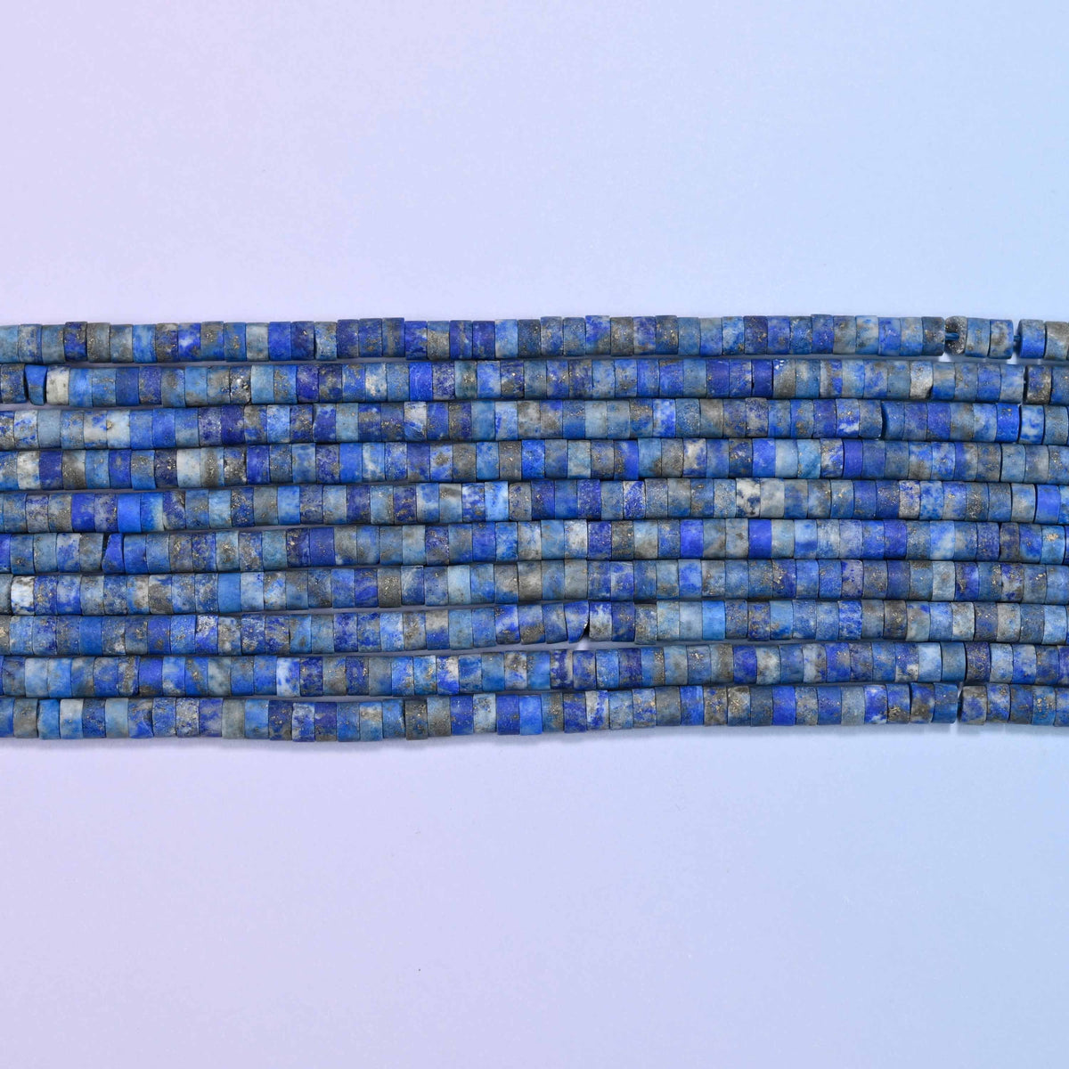 Lapis lazuli beads in rich, striking deep blue