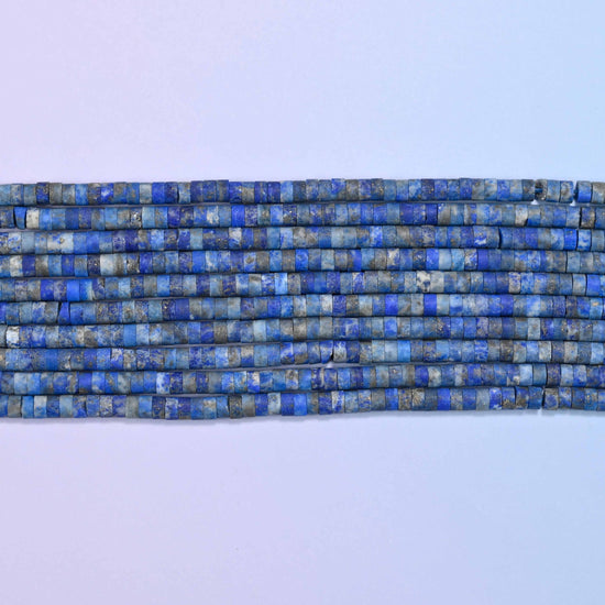 Lapis lazuli beads in rich, striking deep blue