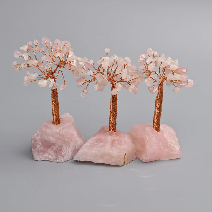 Gemstone chip leaves on copper wire branches, in the leaf stone you select