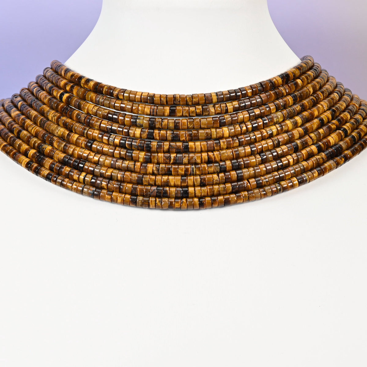 Tiger Eye beads, smooth heishi disc, 2x4mm