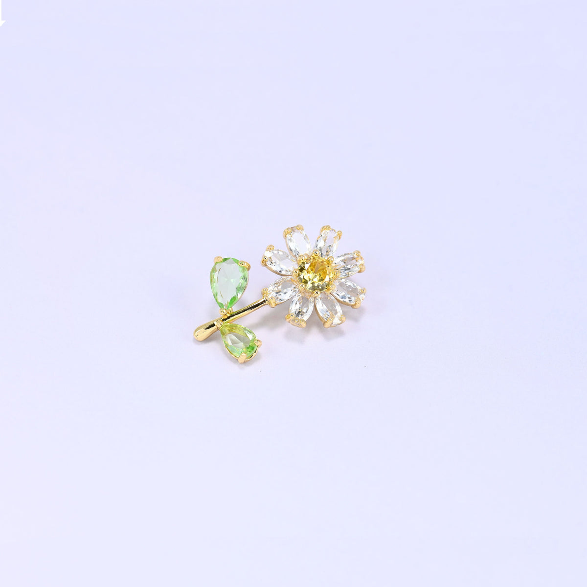 Daisy Flower Charm Pendant, 7.11mm thick