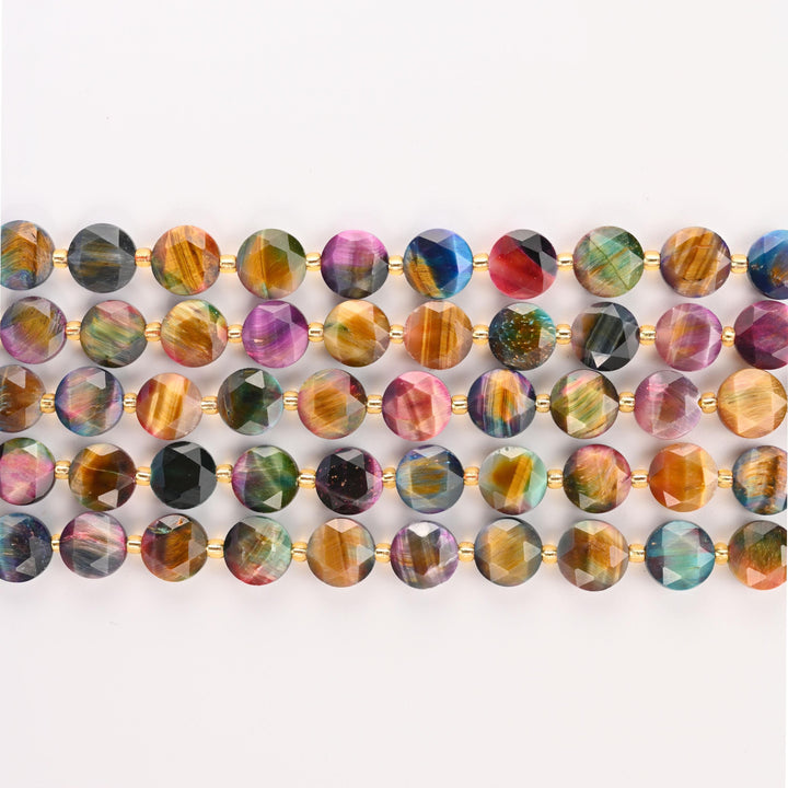 Gemstone coin beads, coin and disc shape, 6mm, 8mm and 10mm.