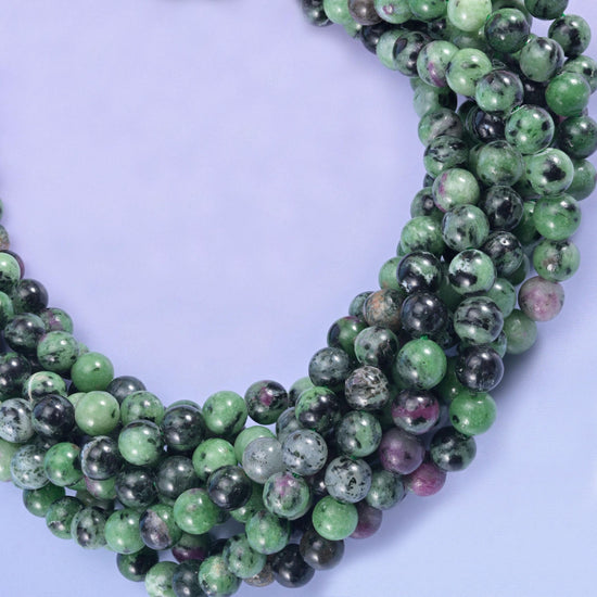 Ruby Zoisite beads, hole approximately 1.0-1.2mm