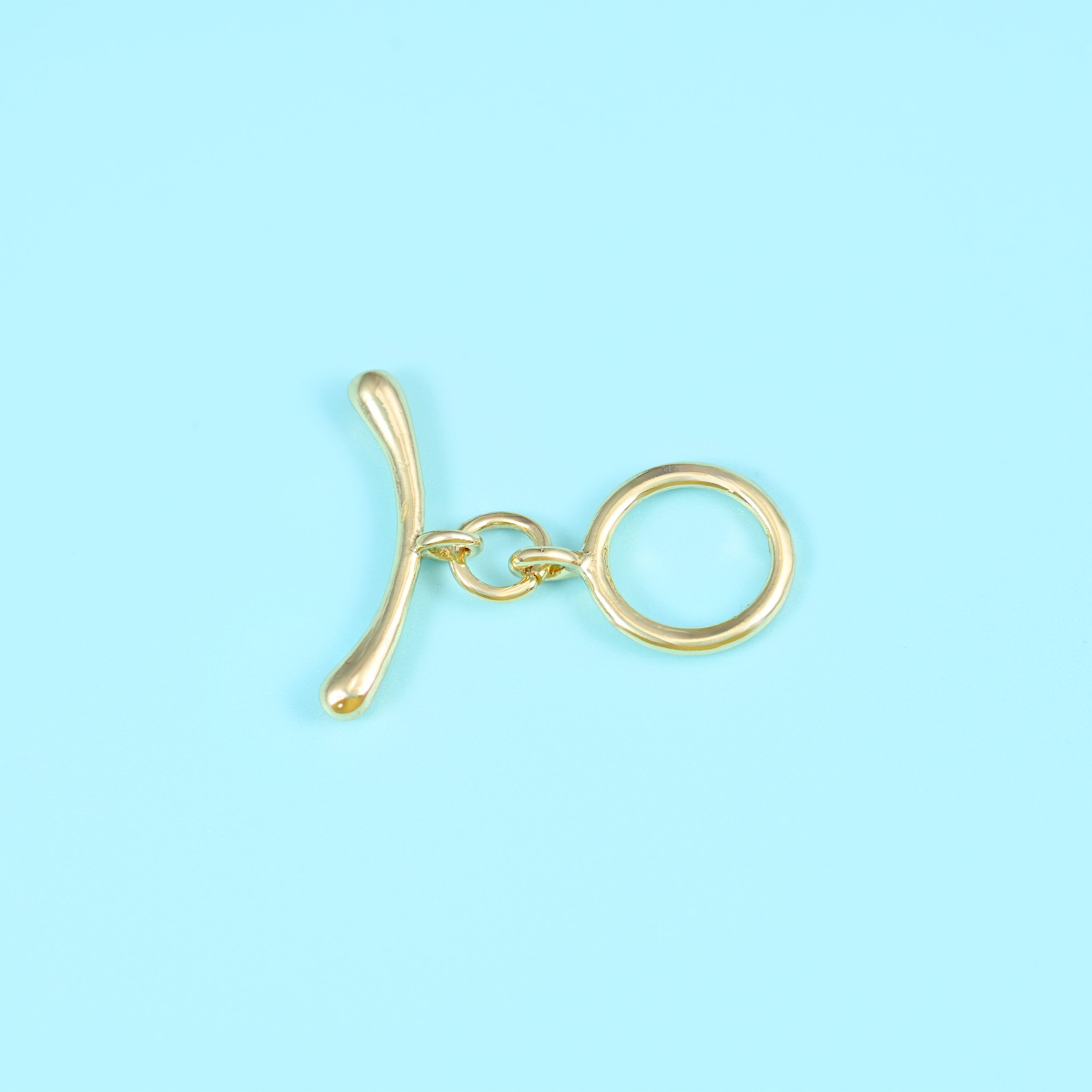 Gold filled toggle clasp, curve bar