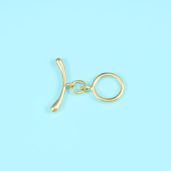 Gold filled toggle clasp, curve bar