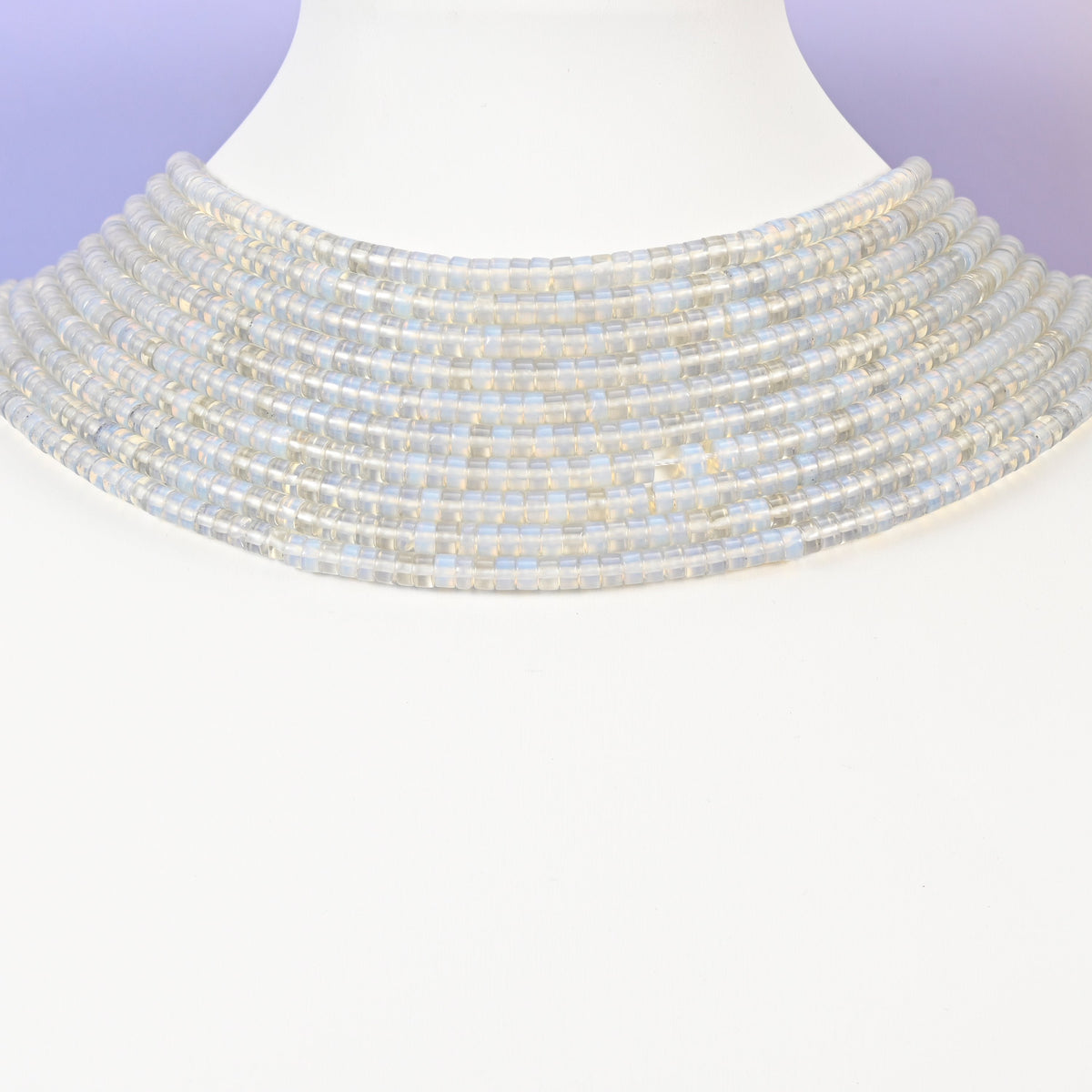 Opalite man-made glass beads, smooth heishi disc, 2x4mm