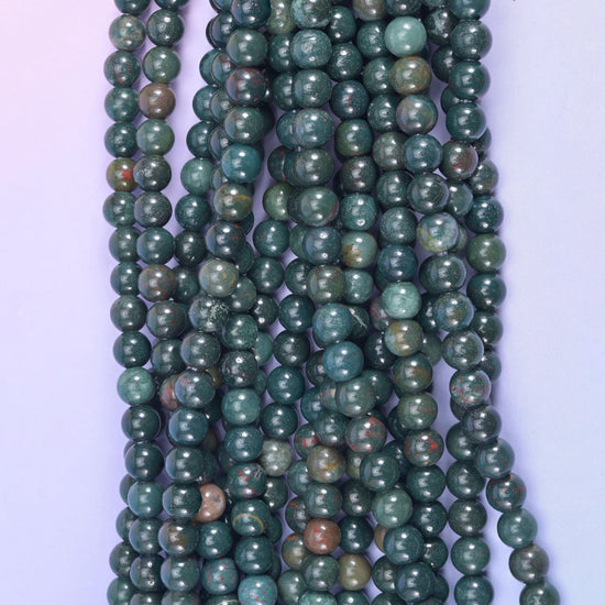 Oriental Jasper Large Hole Round Beads 6mm 8mm 10mm, hole 2.0mm (6mm bead), 2.5mm (8mm and 10mm beads), centre drilled
