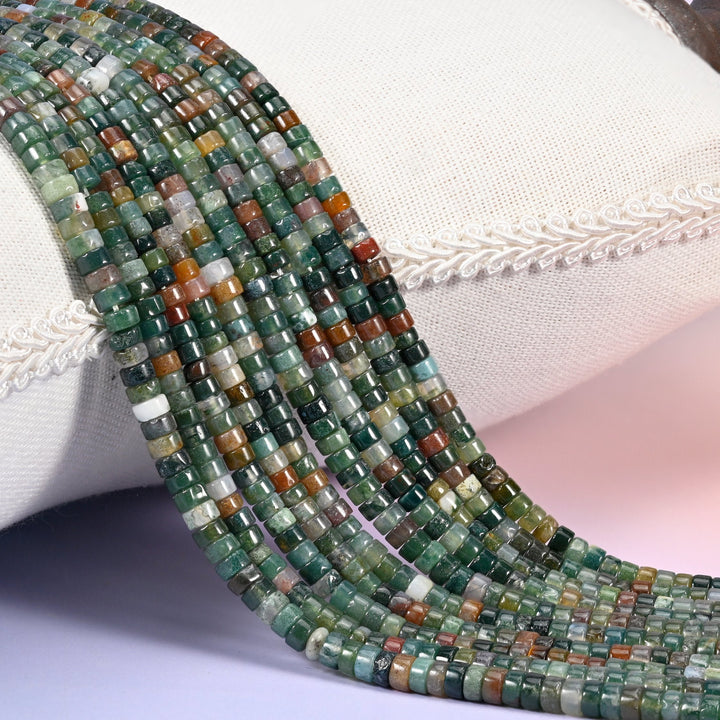 Indian Agate Smooth Heishi Disc Beads