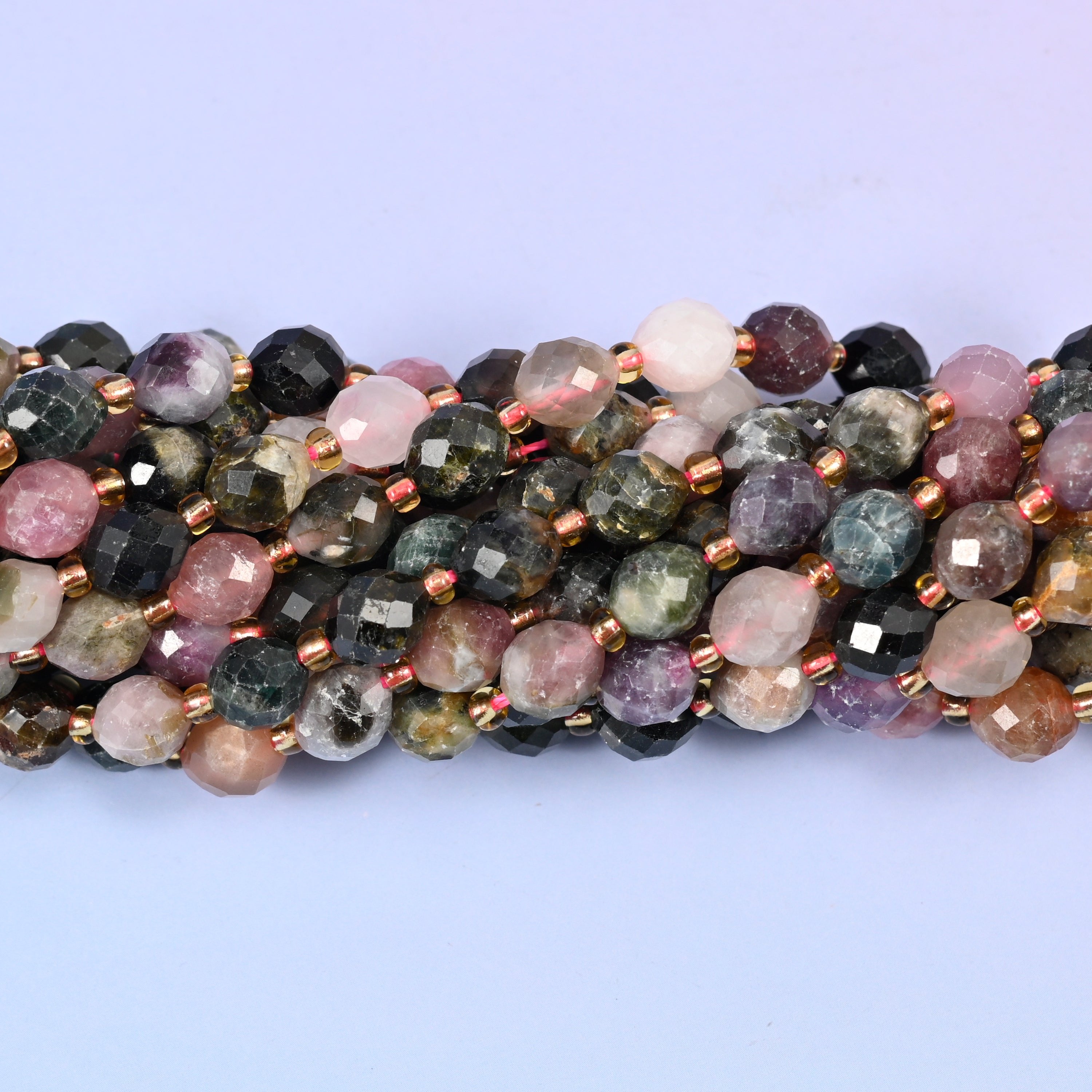 Multi-color Tourmaline beads, 15.5 inch strand