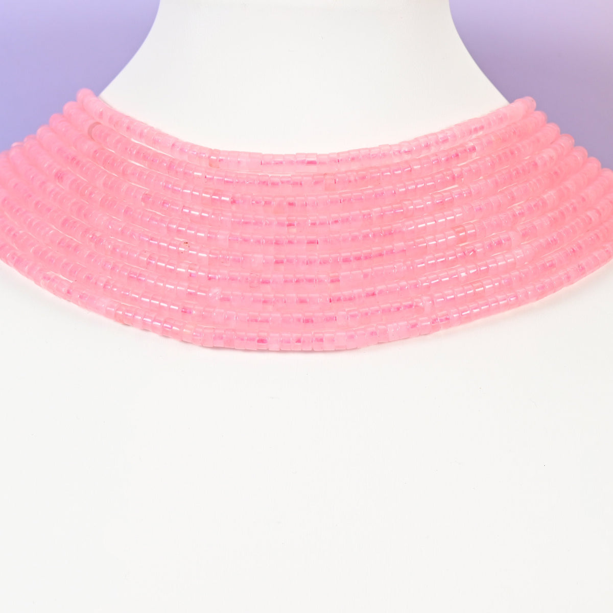 Rose Quartz beads, heishi disc, 2x4mm