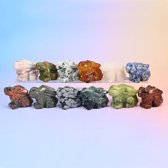 1.5 Inch Laying Down Bunny Crystal Figurines