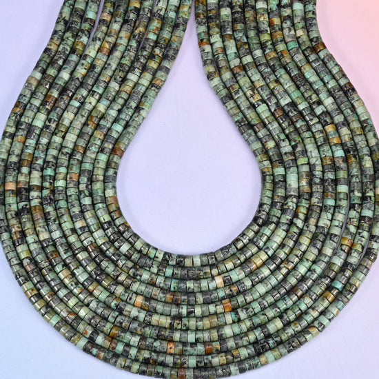 African Howlite Smooth Heishi Disc Beads, hole approximately 1.0mm