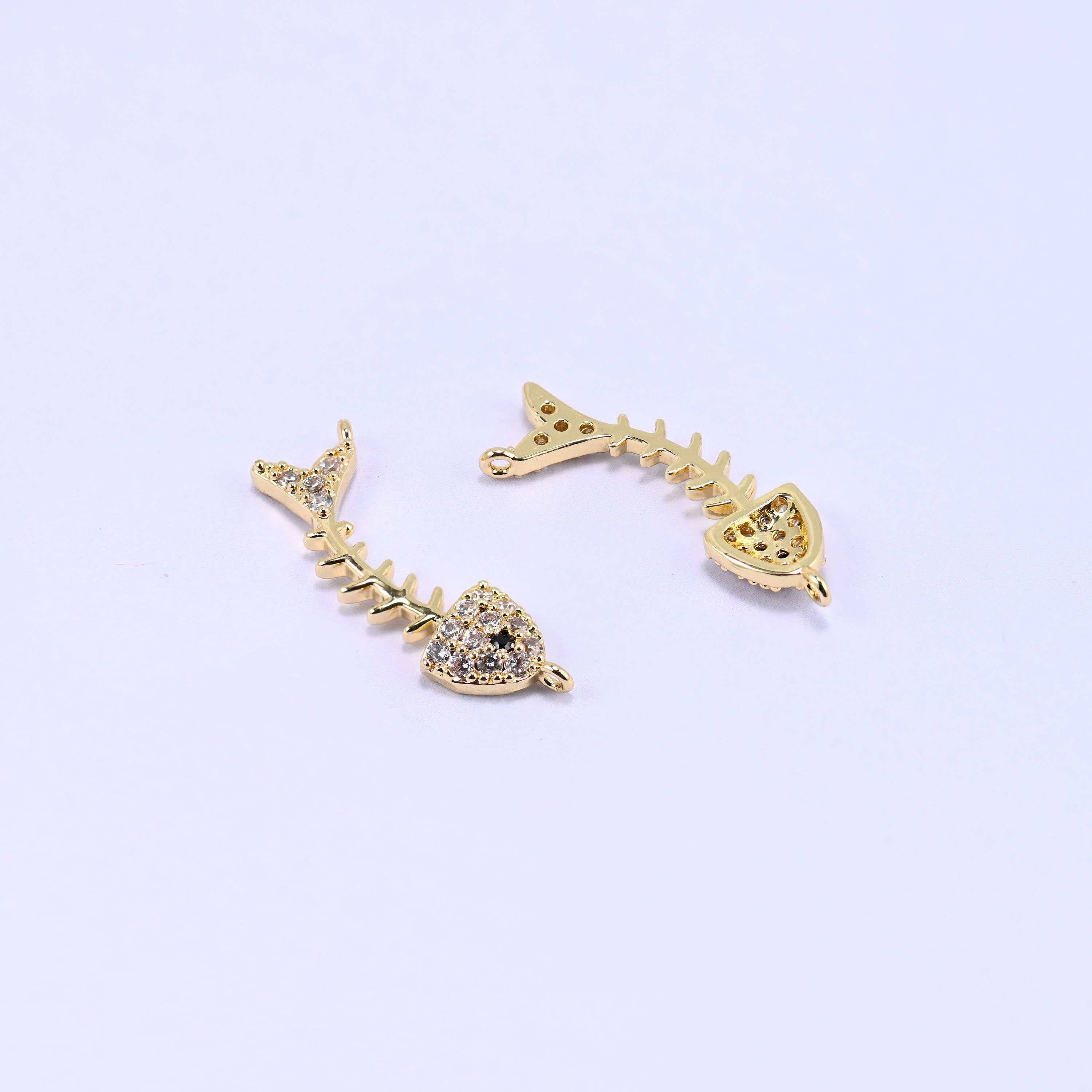 Fishbone Charm Pendant, sold individually, 1 piece per order