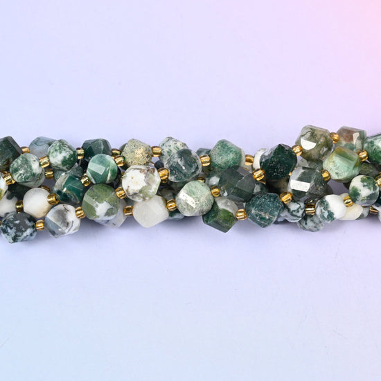 Tree Agate beads, sold per 15 inch strand