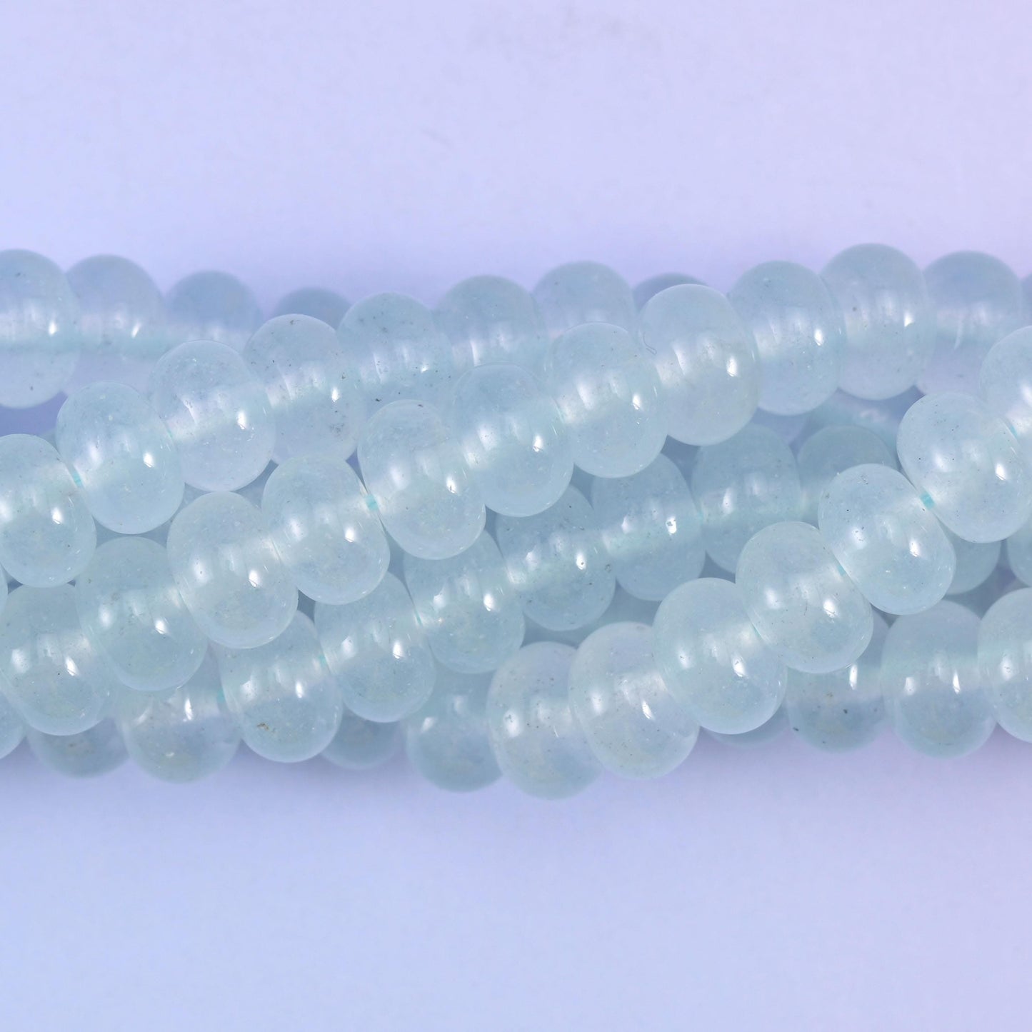 Smooth rondelle cut dyed jade beads