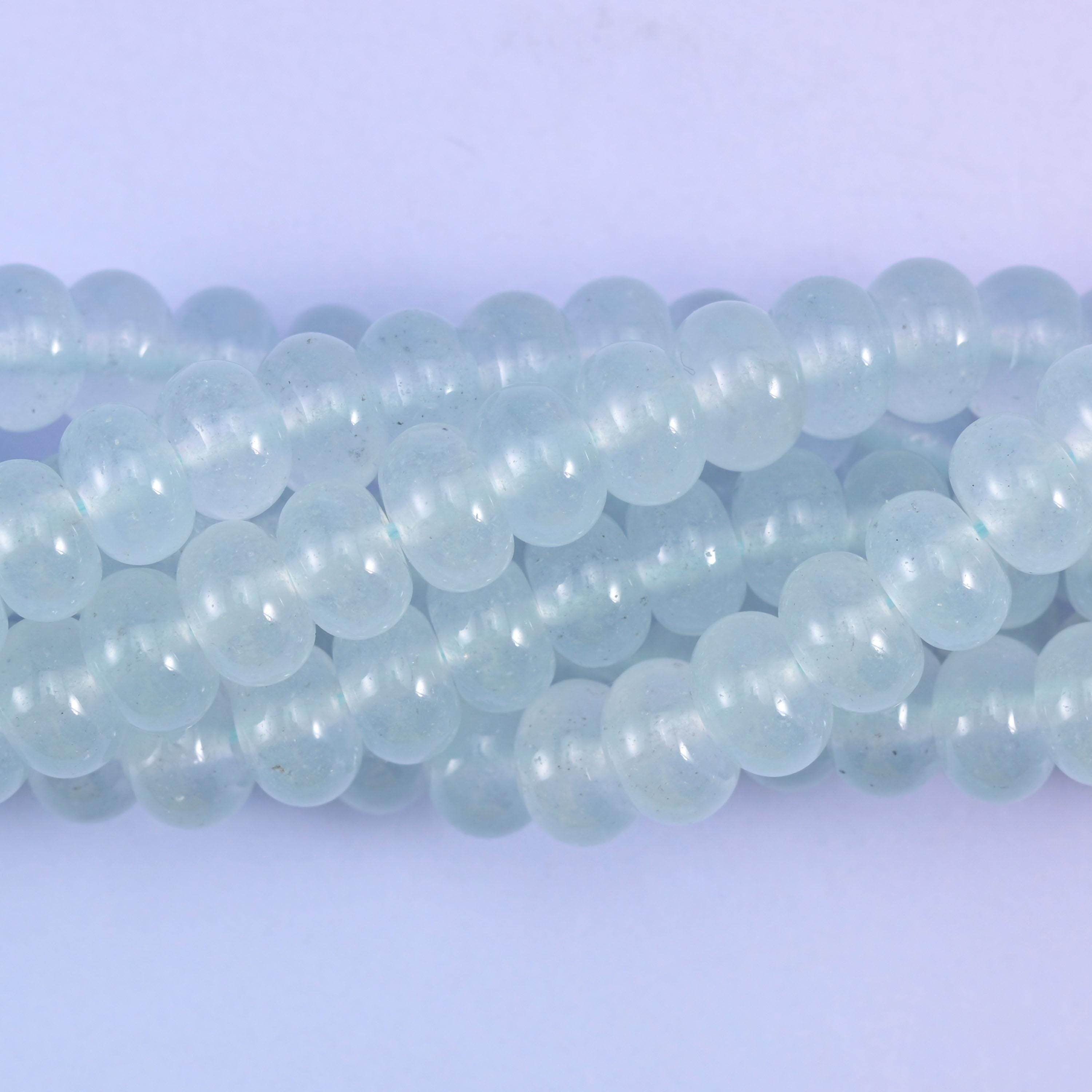 Smooth rondelle cut dyed jade beads