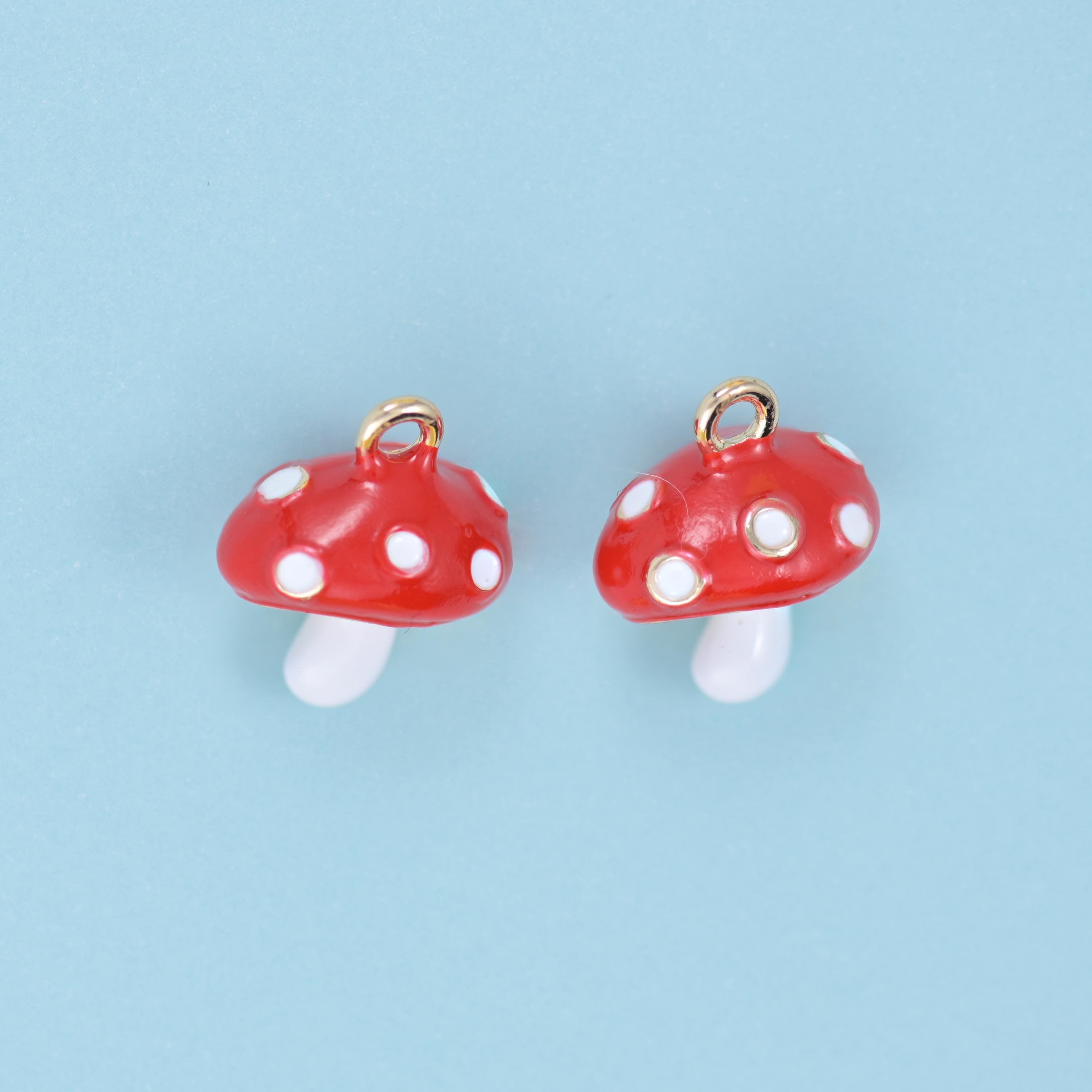 Mushroom cut brass, 18k gold filled, beads