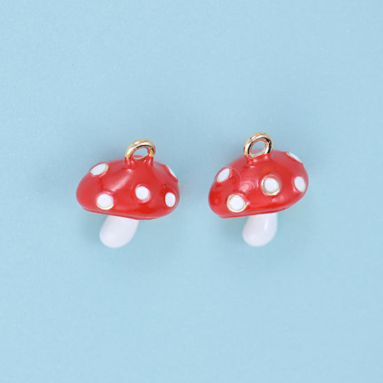 Mushroom cut brass, 18k gold filled, beads