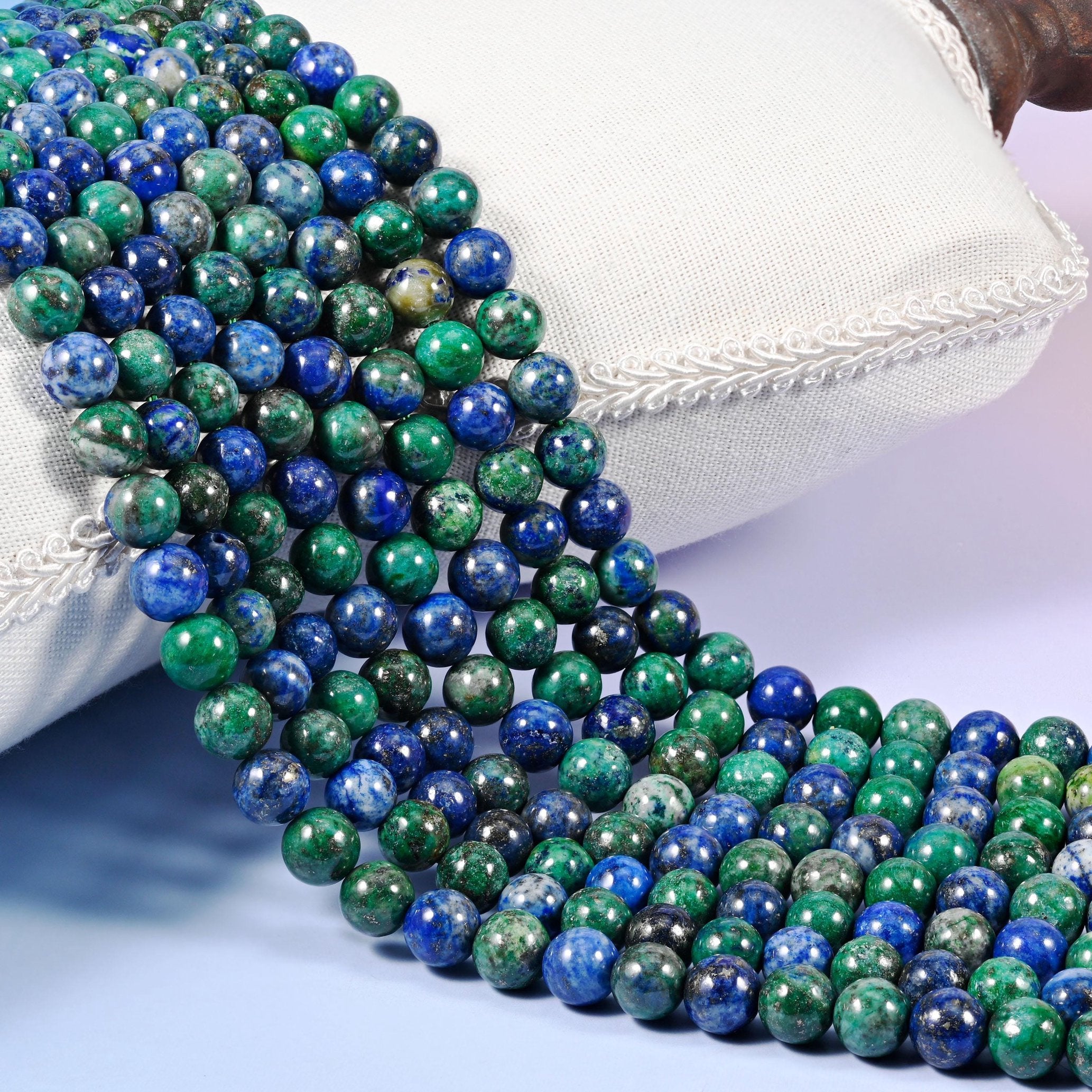 Phoenix Lapis Smooth Round Beads 4mm 6mm 8mm 10mm 12mm