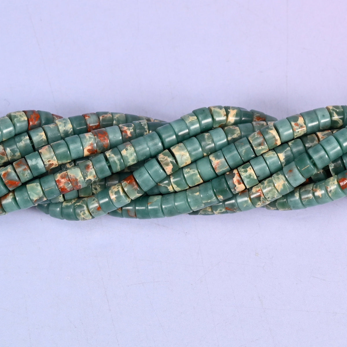 Blue Sea Sediment Jasper Heishi Disc Beads 2x4mm, approximately 180 beads