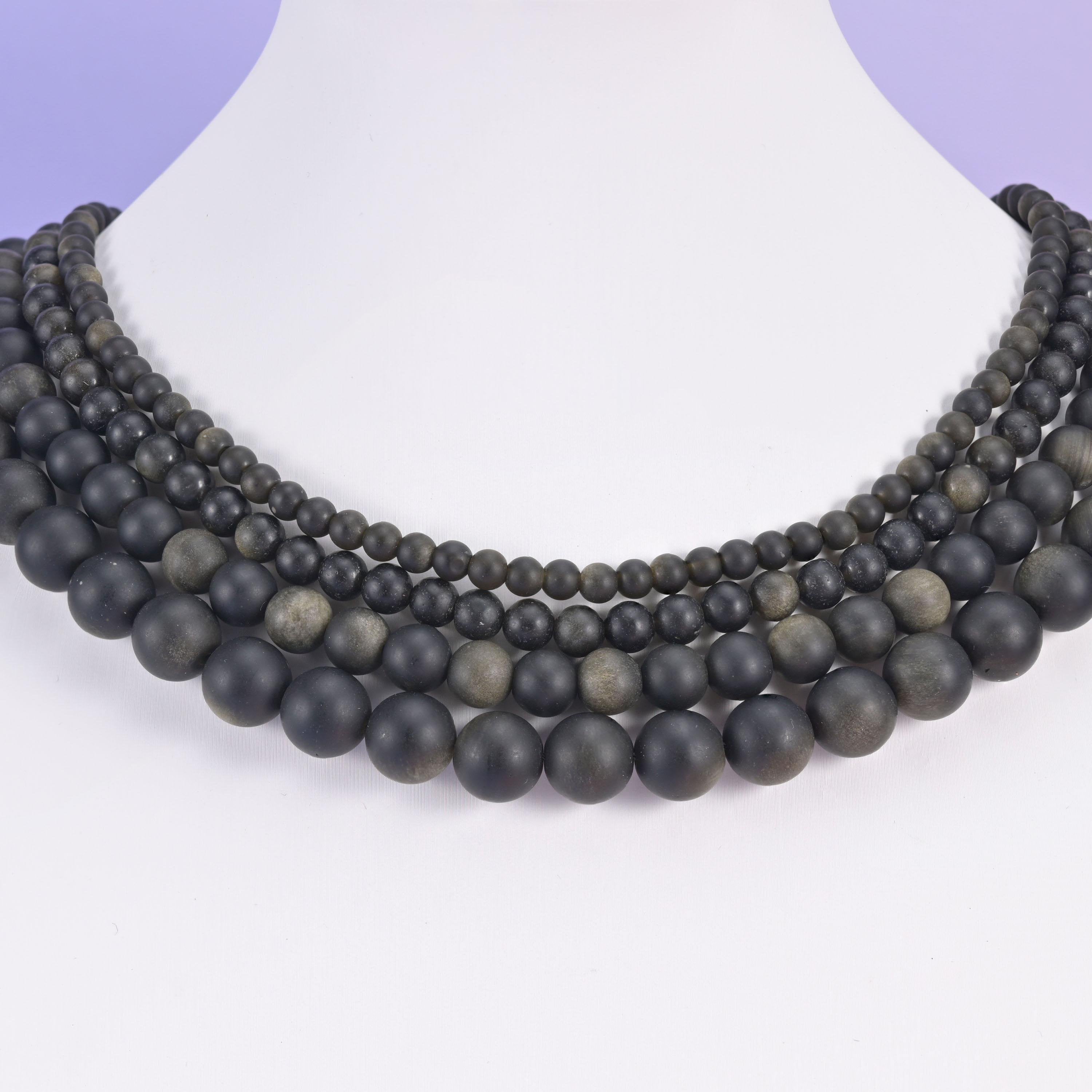Gold Obsidian beads, matte round, 4mm, 6mm, 8mm, 10mm