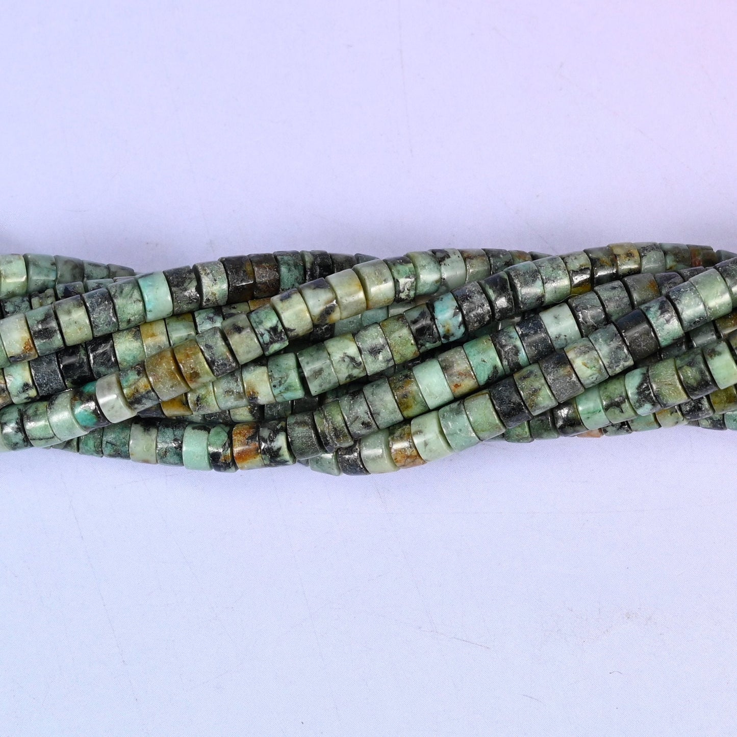 African Howlite Smooth Heishi Disc Beads for jewelry making