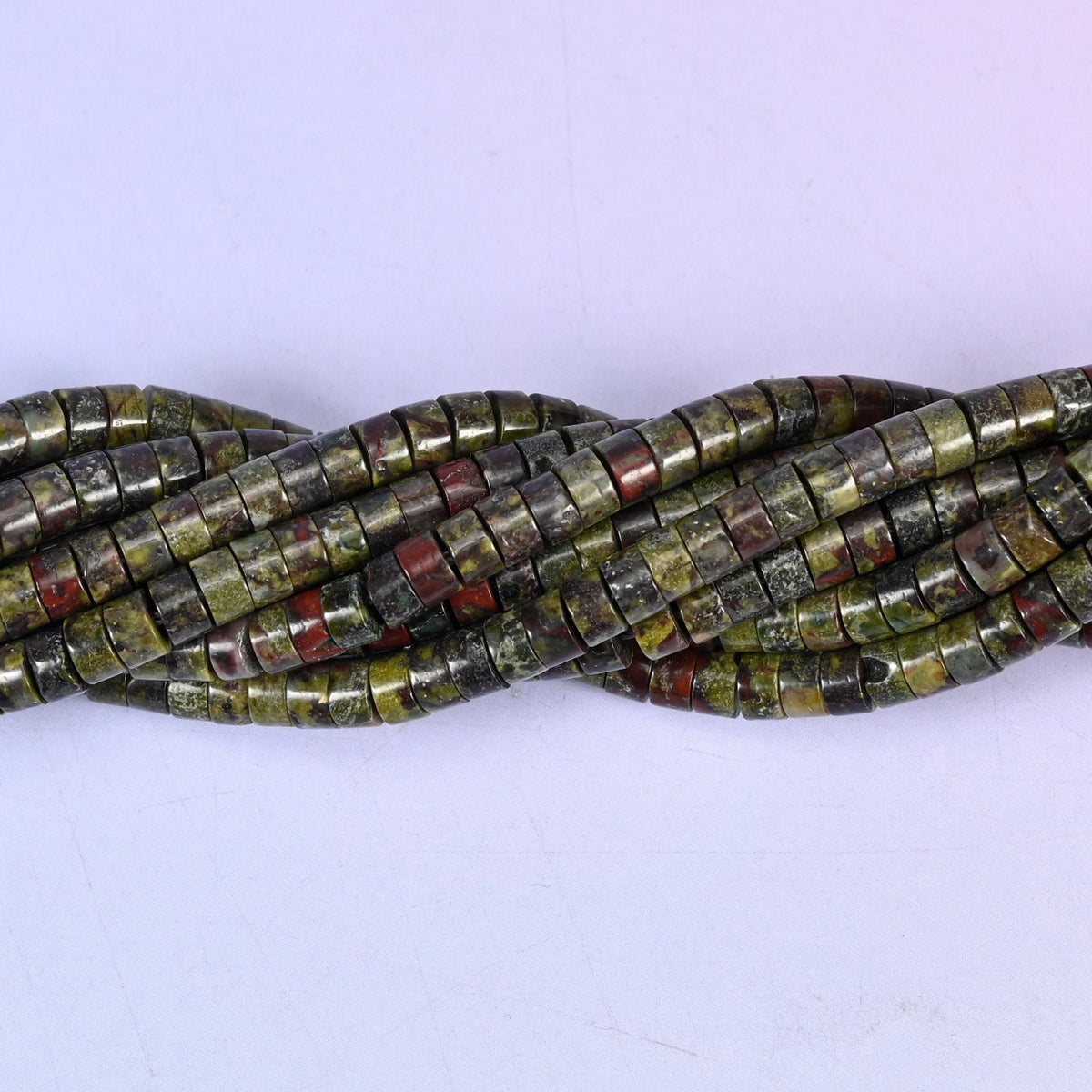 Dragon Blood Stone Smooth Heishi Disc Beads for jewelry making