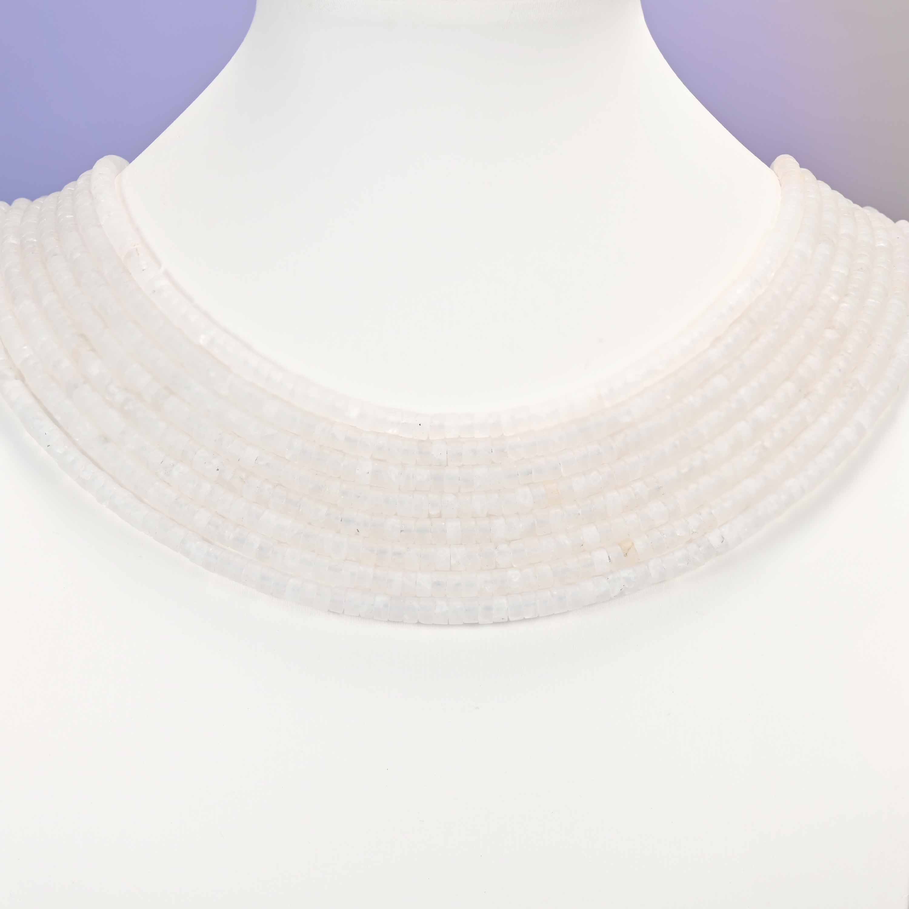 Matte Clear Quartz Heishi Disc Beads: Jewelry Making Supply, 15 Inch Strand