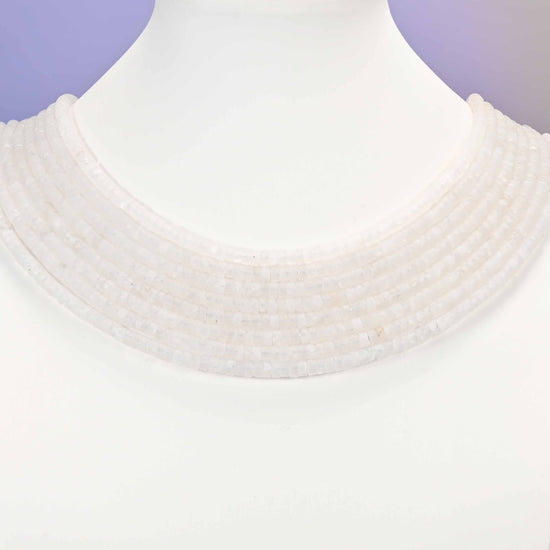 Matte Clear Quartz Heishi Disc Beads: Jewelry Making Supply, 15 Inch Strand