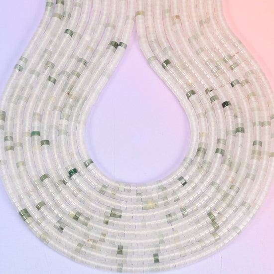 Heishi disc cut Tianshan Jade beads