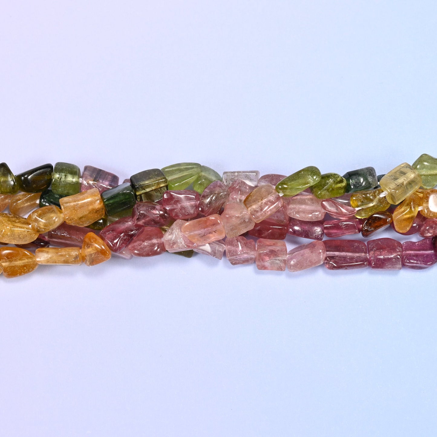 Tourmaline Irregular Freeform Nugget Beads, sold per 18 inch strand