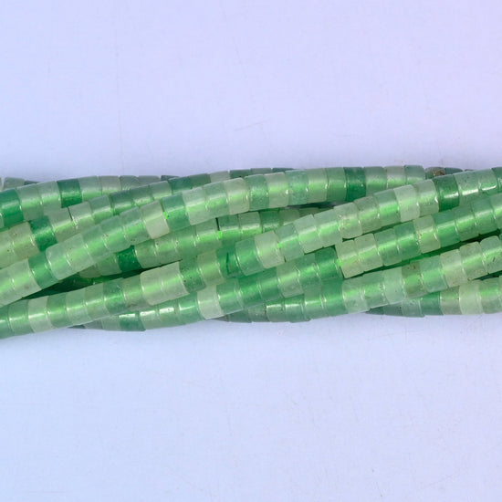 Green Aventurine Smooth Heishi Disc Beads, approximately 180 beads