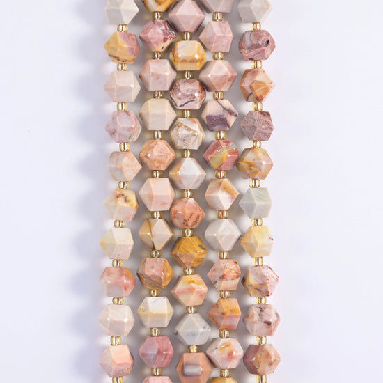 Faceted Diamond Cut Gemstone Beads for necklaces, bracelets, earrings and layered designs.