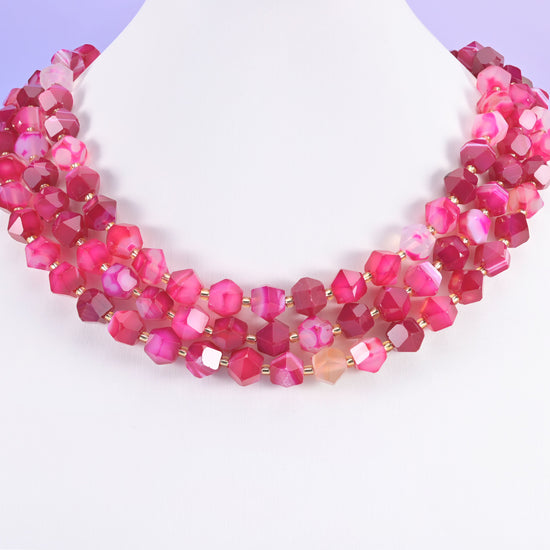 Faceted eight-sided rhombus beads, centre-drilled, hole approximately 1.0mm.