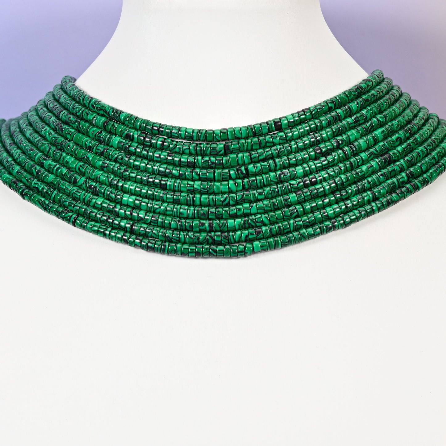 Reconstituted Malachite beads, smooth heishi disc, 2x4mm