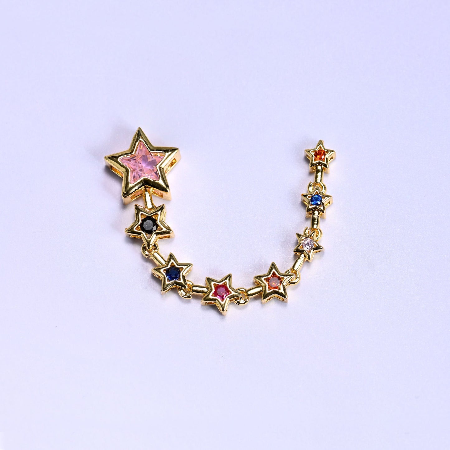 Shooting Star Multicolor Zircon Pendant, 5.29mm thick