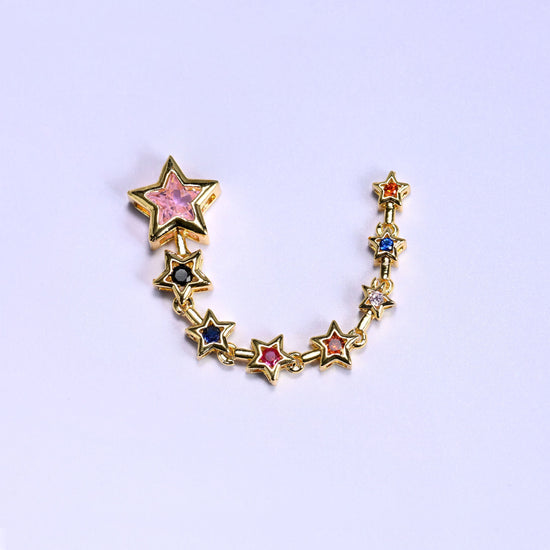 Shooting Star Multicolor Zircon Pendant, 5.29mm thick