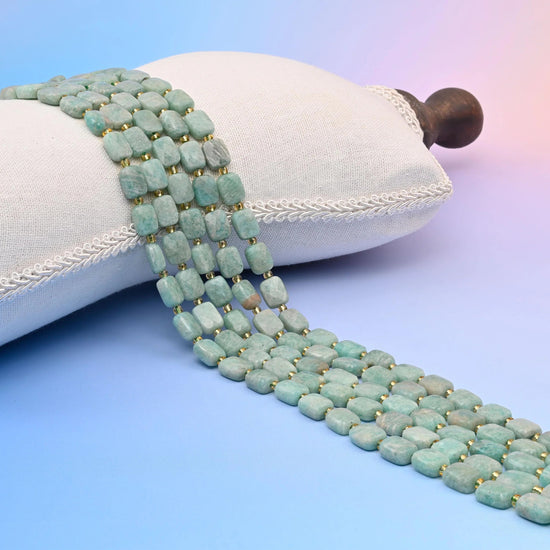 Amazonite Faceted Rectangular Beads