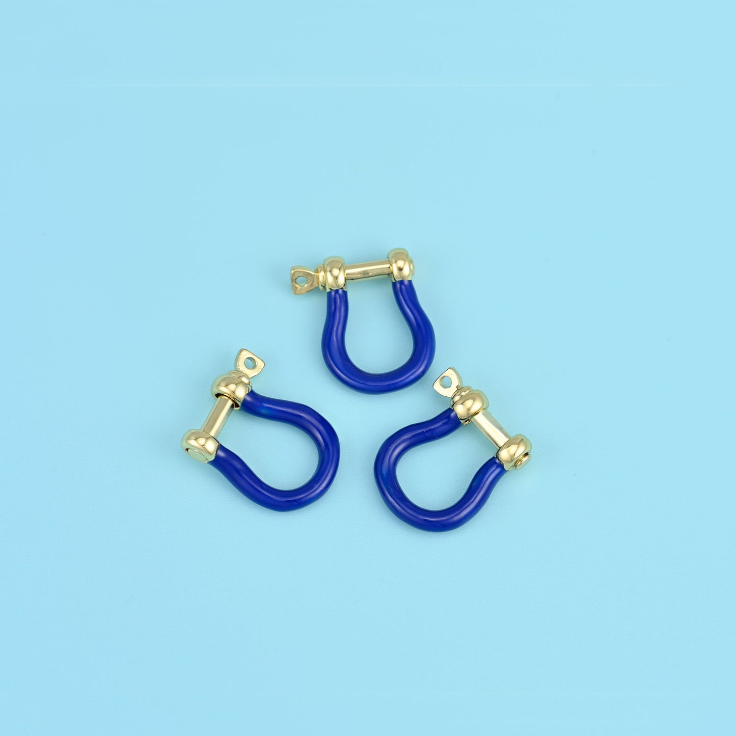 Enamel Horse Shoe Screw Clasp, available in multiple enamel colors