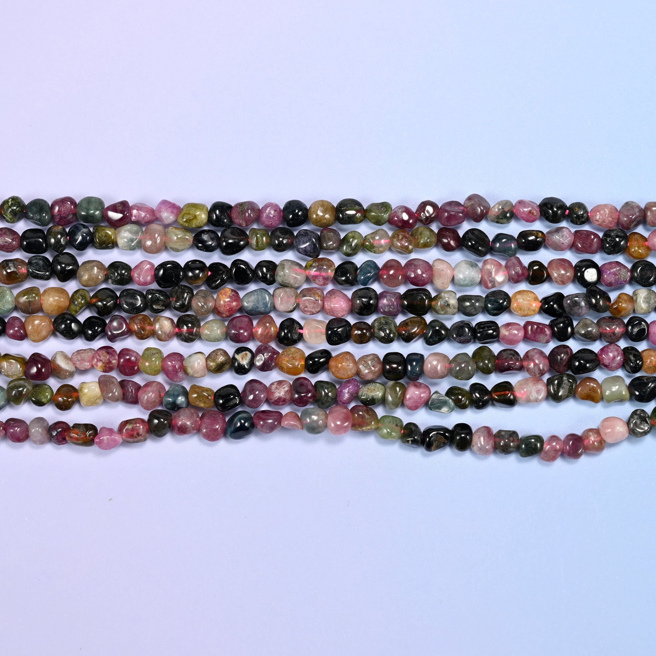 Tourmaline nugget beads, tiny nugget shape, 4-5mm